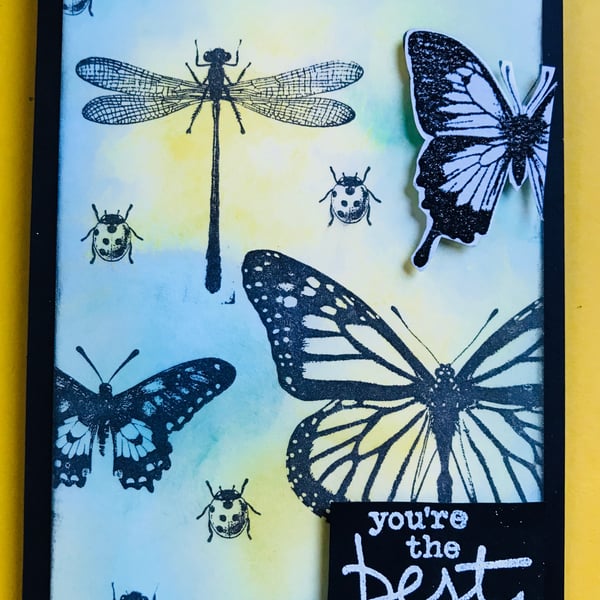 Blended Butterfly Wings Birthday Card