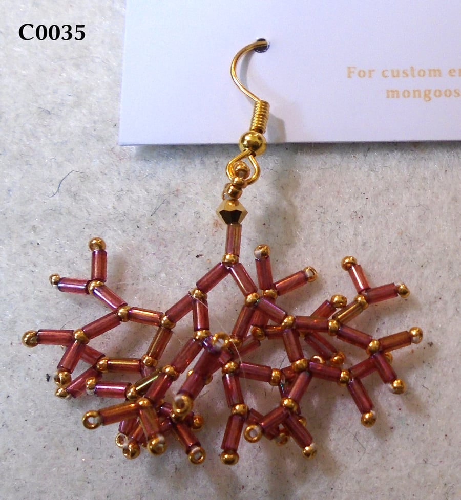 Fractal-style earrings (customisable)