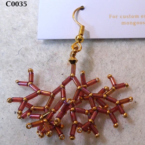 Fractal-style earrings (customisable)