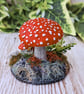 Red Mushroom Ornament - Handmade Cottagecore Shelf Decoration - Image 4