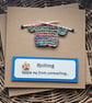 Colourful Knitting Keep Me from Unravelling Unique Card for Knitters Size 5"x 5"