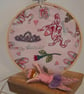 Ballet shoes,roses, tiara and hearts Embroidery Hoop Picture 