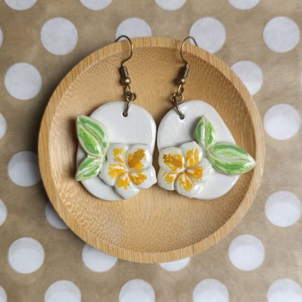 West Coast hibiscus earrings 