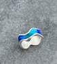 Enamel Wave Ring, Ocean Turquoise Wave Ring, sea ring, ocean wave ring, enamel,  - Image 6
