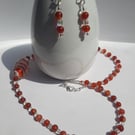 Carnelian Bead Jewellery Set