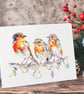 Robin Christmas Cards, set of 4 - Image 3