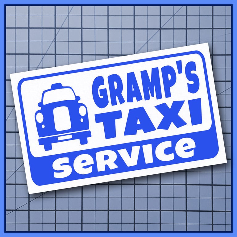 GRAMP'S TAXI SERVICE Car Sticker Decal Bumper vinyl