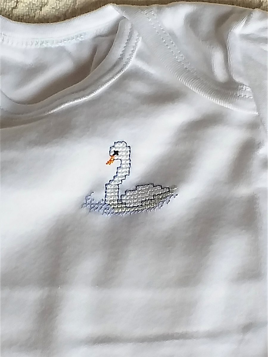 Swan Vest Age 9-12 Months