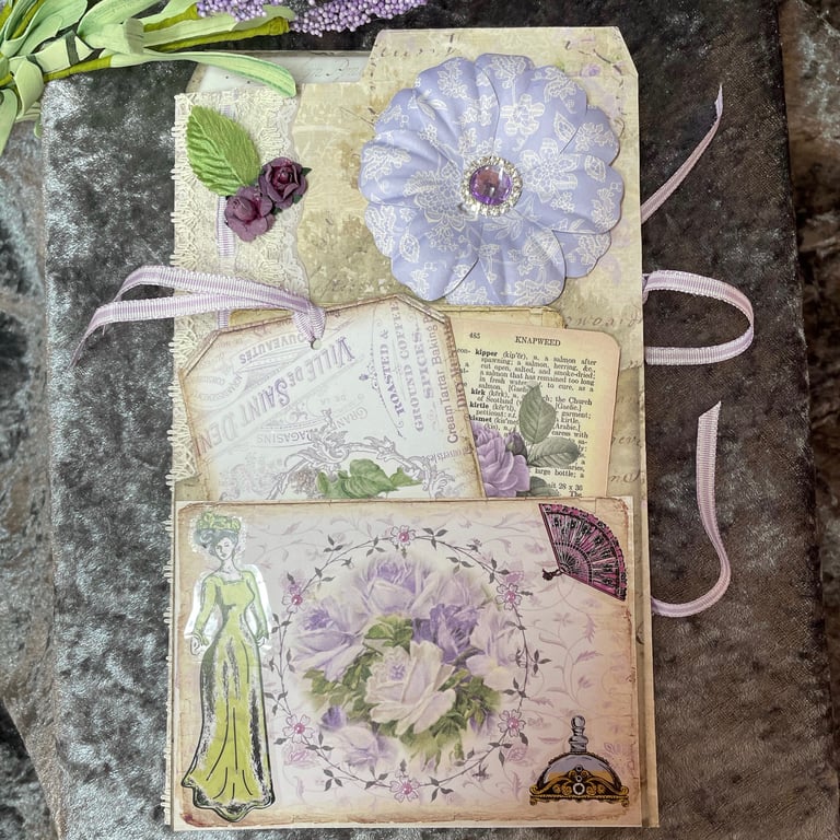 Folio - Lilac Stationery Folder and Tags by Carolee Crafts PB9 0036