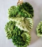 Leaf Vine Crocheted Earrings with Gold-plated Hooks - Image 2