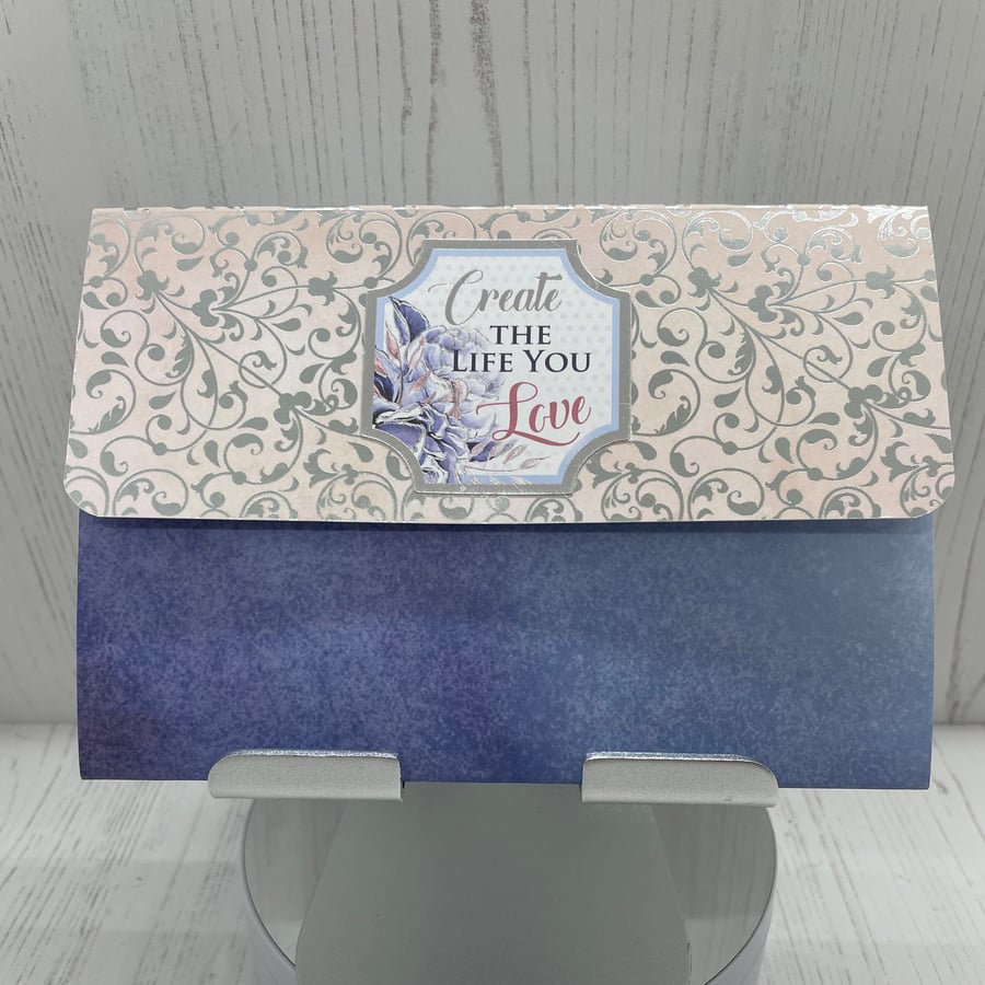 Blue Blossom Envelope Concertina Folder