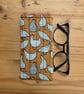 Hen Print Quilted Fabric Glasses Case