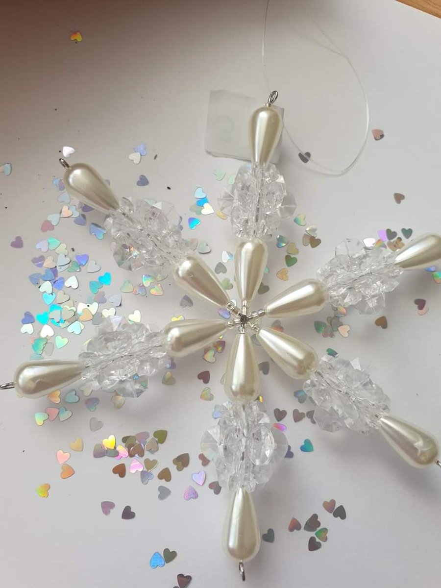 Beaded snowflake