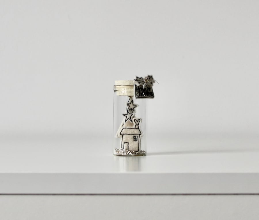 'Home for Christmas' in a Bottle - Christmas Decoration