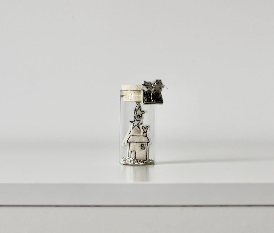 'Home for Christmas' in a Bottle - Christmas Decoration