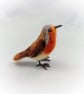 Christmas Robin Ornament, Rustic Winter Ornament, Soft Robin Figurine, Fibre Art - Image 3