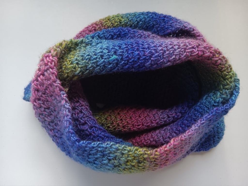 Crochet Infinity Scarf (Dark Dusk) - cosy and stylish!