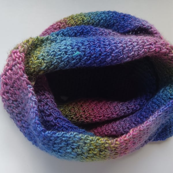 Crochet Infinity Scarf (Dark Dusk) - cosy and stylish!