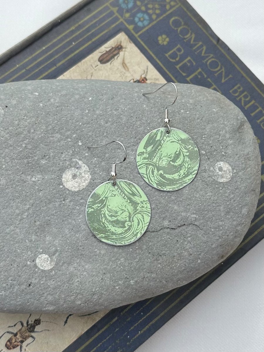 Recycled tin earrings 