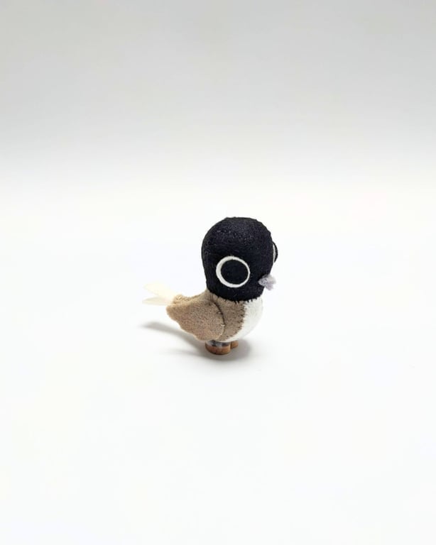 Quiet Bird - Wool Felt Sculpture