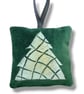 Velvet Lavender Sachet, Hand Printed Lavender Bag, Christmas Tree Ornament  - Image 3