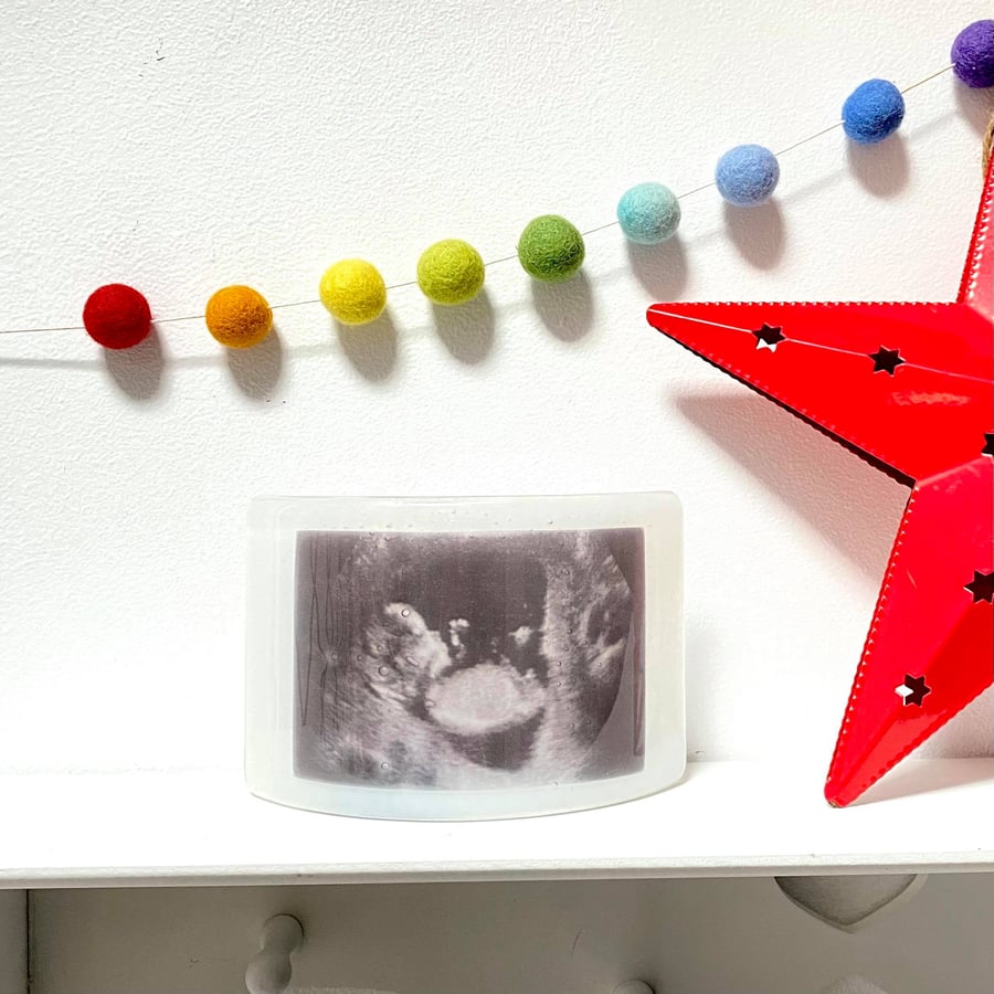 Personalised Ultrasound Glass Keepsake Nursery Arch
