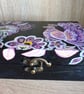 Wooden keepsake box handpainted with an ornamental bird and flowers.   - Image 6