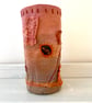 Autumnal painted and embroidered textile vessel  - Image 2