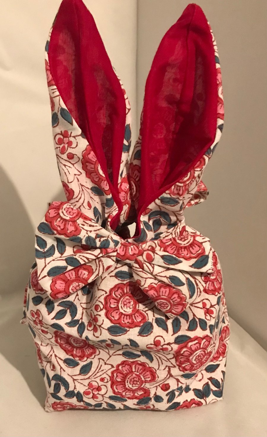 Fabric Bunny Ears Easter Gift bag 
