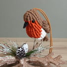 Macrame robin tree decoration, hanging robin, 