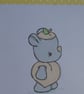 Rhino Dressed As A Peach Blank Card - Image 3