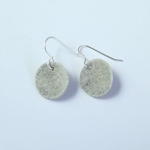 Earrings CHOOSE COLOUR Ceramic Drop Hanging Round Sterling Silver 3 UK Post