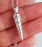 Sterling Silver Unicorn Horn Necklace Solid Fully Hallmarked - Image 3