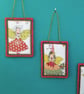 Christmas Decoration Festive Pixie - hanging felt and fabric ornament - Image 1