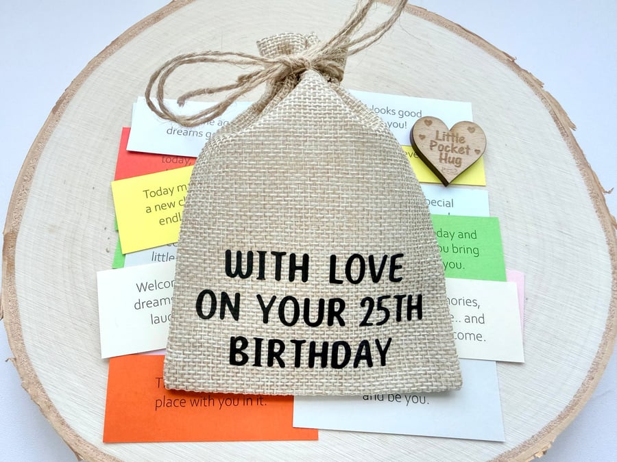25th Birthday Keepsake Quote Gift, 31 Quotes, Turning 25, Quarter Life Present