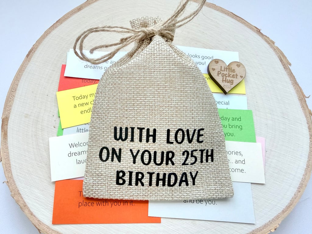 25th Birthday Keepsake Quote Gift, 31 Quotes, Turning 25, Quarter Life Present