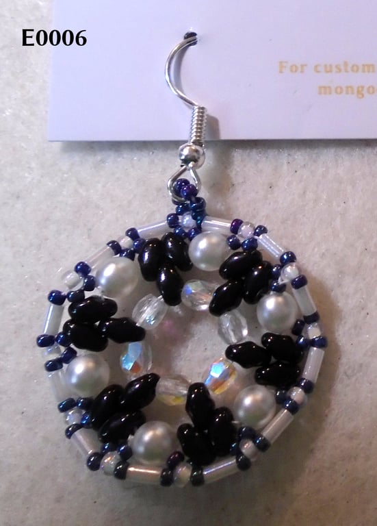 1920s-style bead earrings (customisable)