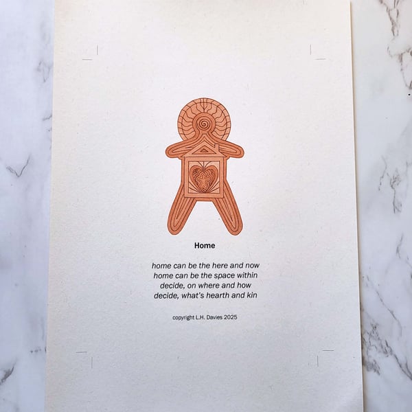 Poetry Art Print - 'Home' Limited Edition