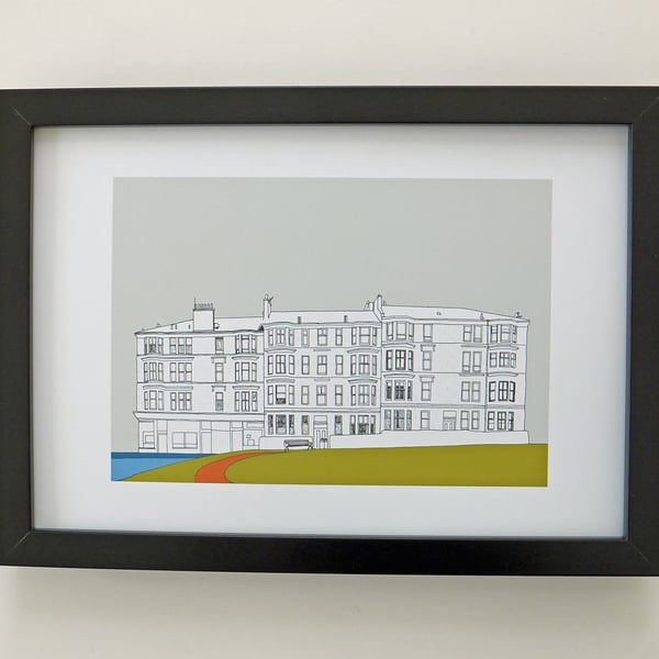 Glasgow Print - art print - Grey sky