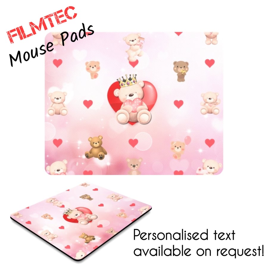 Love Bear Inspired Personalised Mouse Pad Mouse Mat.