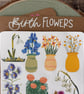 Set of Twelve Birth Flower Cards, Sticker Sheet, Birthday Cards - Image 7