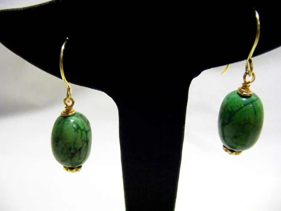 Green Magnesite Earrings
