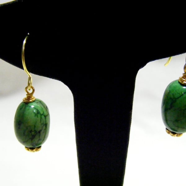 Green Magnesite Earrings