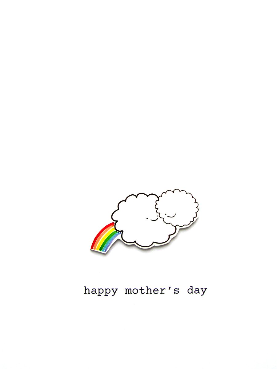 mother's day card - clouds and rainbow