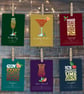 Set of 6 Cocktail Themed Christmas Cards - Image 1