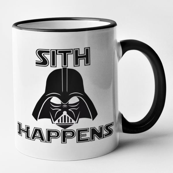 Sith Happens Mug Novelty Funny Star Wars Darth Vader Themed Mug