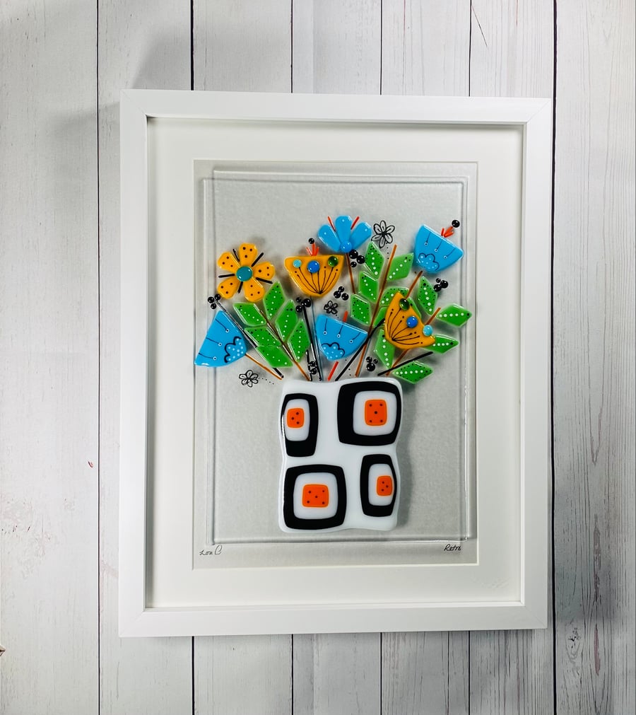 Fused glass art, wall decoration, art work