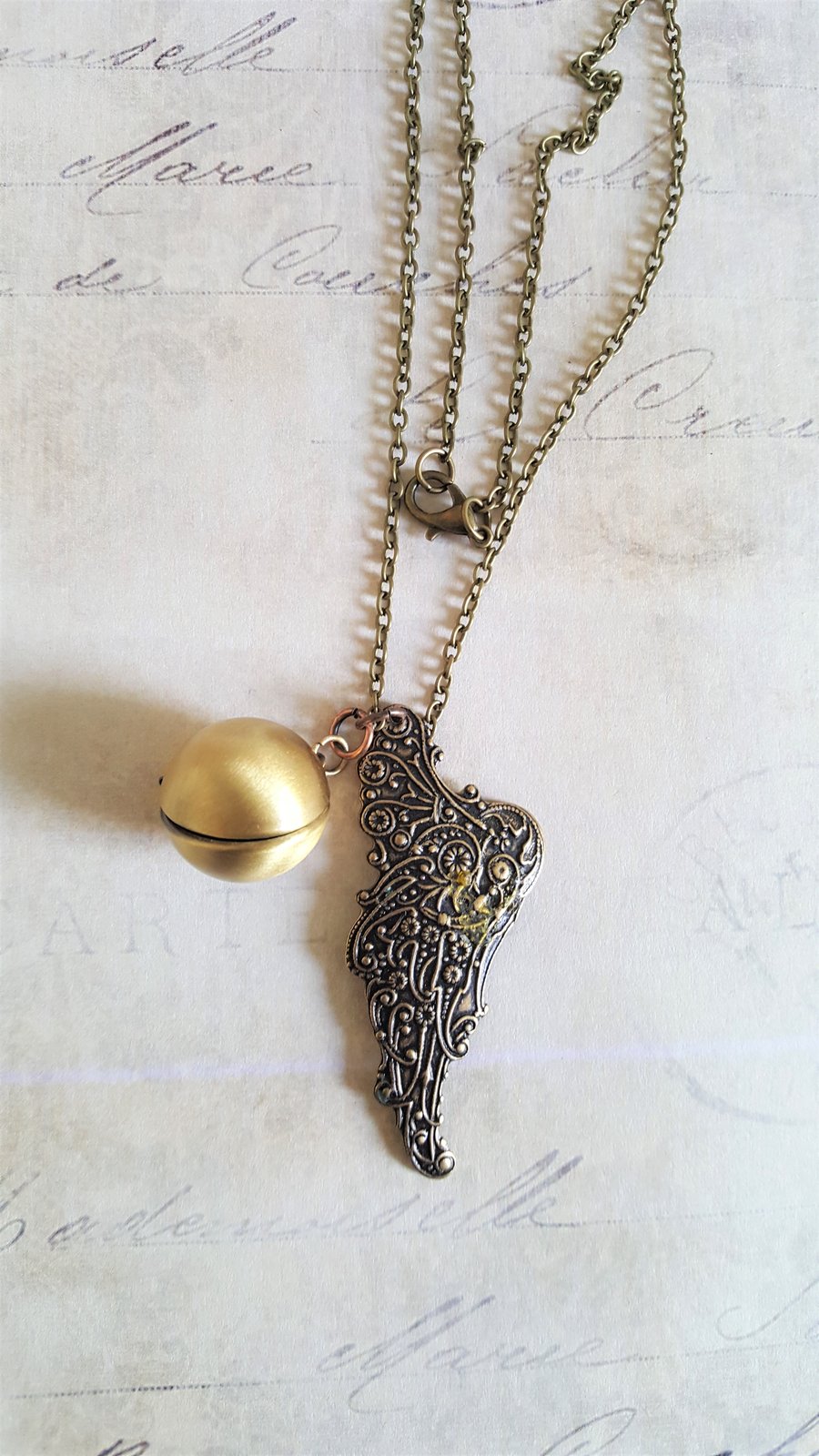 Steampunk Angel Wing Necklace Locket Harry Potter Inspired