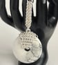 Howlite Donut Handbag Charm with Chainmaille Chain and Keyring - Image 8