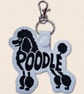 Poodle Keyring - Dog Silhouette Word Art Accessory - Image 4